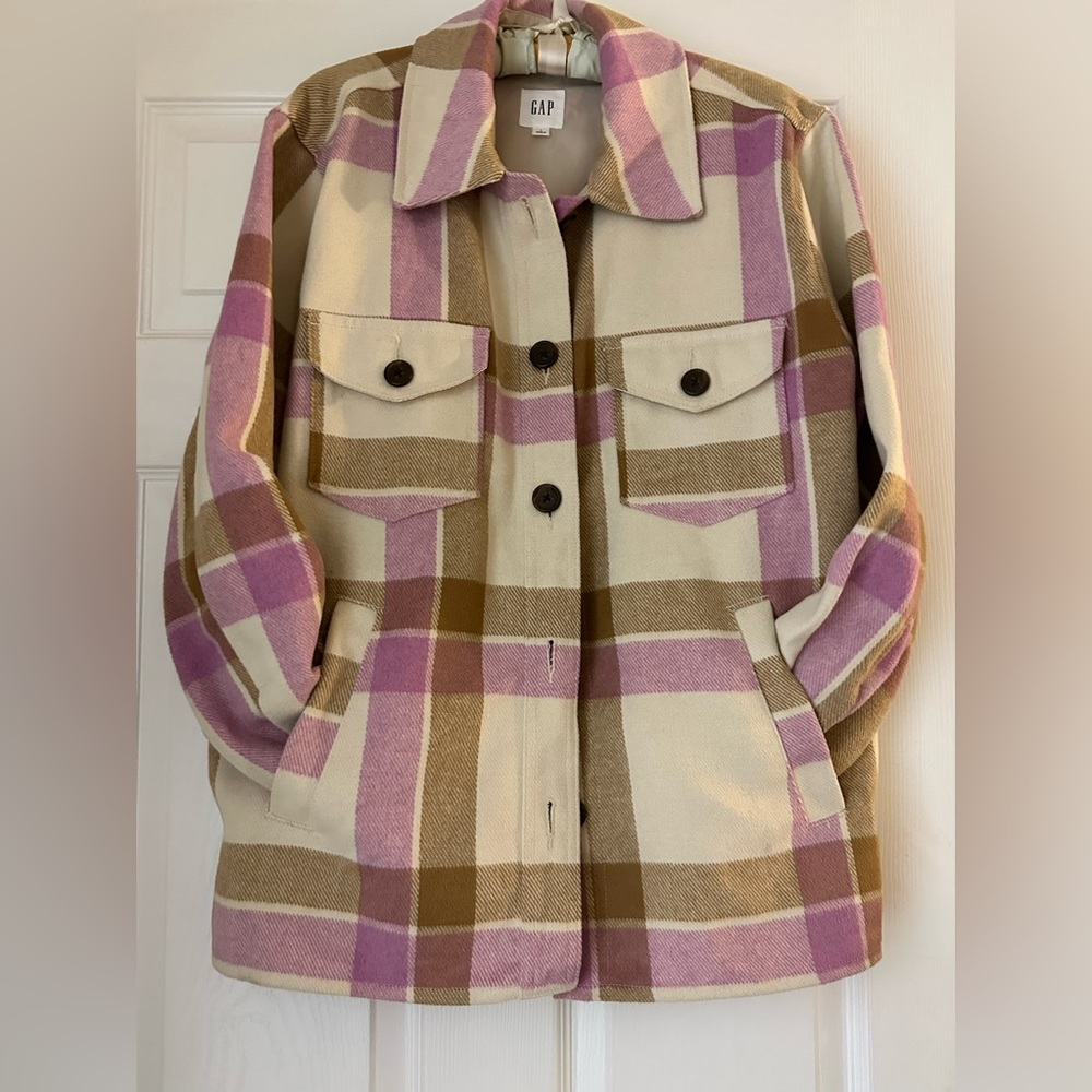 GAP size L oversized flannel shirt/jacket